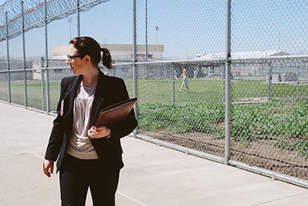 Anna Guy during a monitoring visit at a Washington State Prison